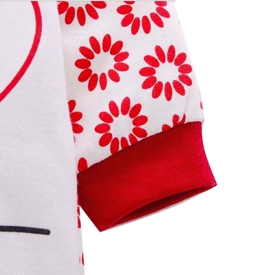 Lovely Red Animal Printed Baby Girl Rompers 100% Cotton Baby Child Clothes