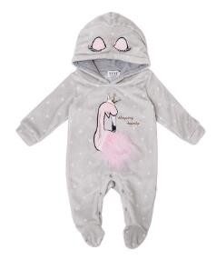 Newborn Baby Girl Winter Clothes Sleep&play 220G Coral Fleece 100% Polyester