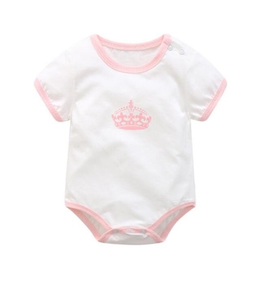 Comfortabele de Kokerbodysuits PMS van de Babyjongen Korte Kleur 130GSM - 200GSM