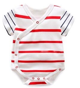 180 G 100%-van de Katoenen de Zomer de Unisex-Baby Slijtage met overal drukt Placket
