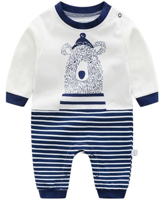 Aangepaste Kleuren Organische van Katoenen Pasgeboren Lange de Kokerbodysuit Babykleren