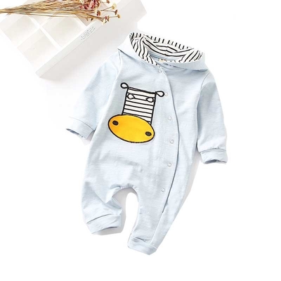 Het dierlijke van de de Jongens Lange Koker van de Borduurwerkbaby Kruippakje van Hoodie 0 Maand 24 Maandpeuter