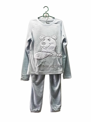 De winter180g van Micro- de Pyjama Vachtdames plaatst Mooi Hondpatroon XS - XXL-Grootte