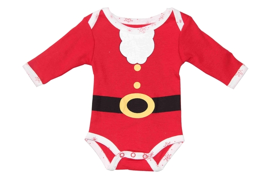 100% van katoenen Unisex- Pasgeboren Kerstmis Onesie Jonge geitjeskleren met Rubberdruk