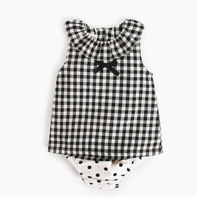 Het meisje 2 Geplaatste stukken Pasgeboren Kleren/verstoort Katoenen Babykleren Enige Kleding