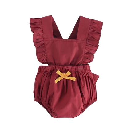 Sleeveless Unisex-Babykruippakjes/Stevig de Babymeisje Jumpsuit van het Kleurenkruippakje