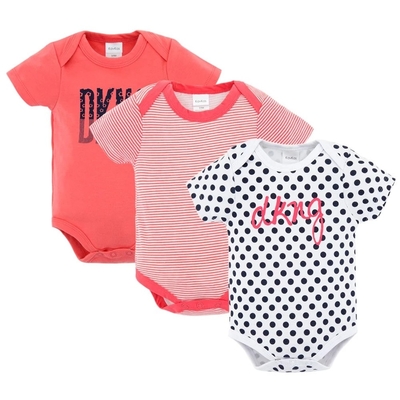 Douane de Zomerkleren van de 3 Pakkenbaby/Katoenen Korte Kokerbodysuit